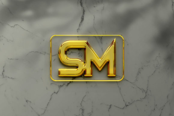 Download Golden Branding Sign Logo Mockup - Logo mockup Collection