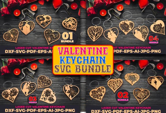Download Laser Cut SVG Valentine Keychain Bundle - Premium Bundle