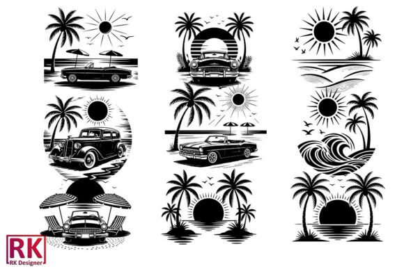 Download Wave &amp; Sunset SVG Bundle! - Sunset svg Collection