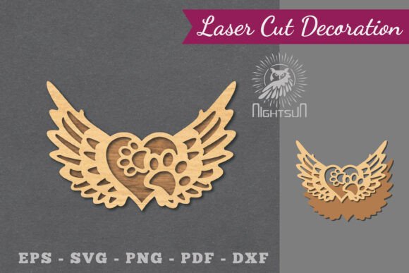 Download Paw Memorial Laser Cut Decoration SVG 3 - Premium Resources