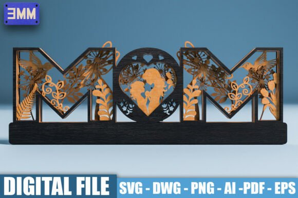 Download 4 Mom &amp; Nana Layered Shadow Box SVG - Layered shadow box svg Collection