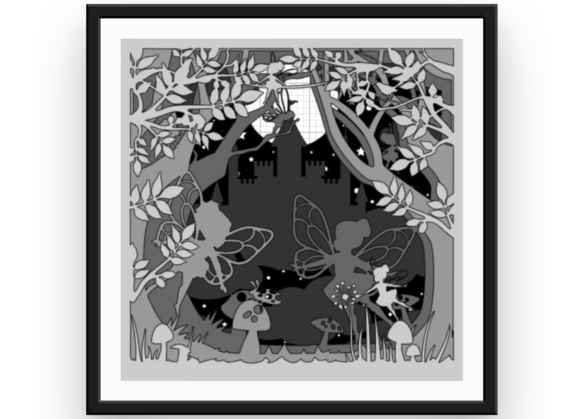 Download Fairy Castle Shadow Box Template - Box template Collection