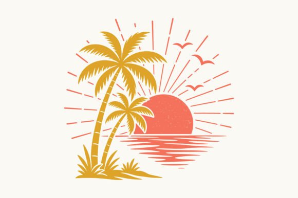 Download Palm Tree Sunset SVG, Summer Beach SVG - Sunset svg Collection