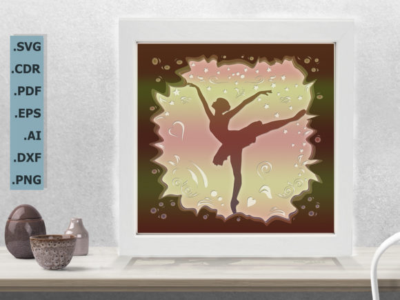 Download Ballerina 3d Shadow Box Template&nbsp;&nbsp; - Box template Collection