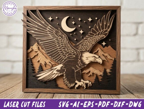 Download Eagle Layered Shadow Box SVG - Layered shadow box svg Collection