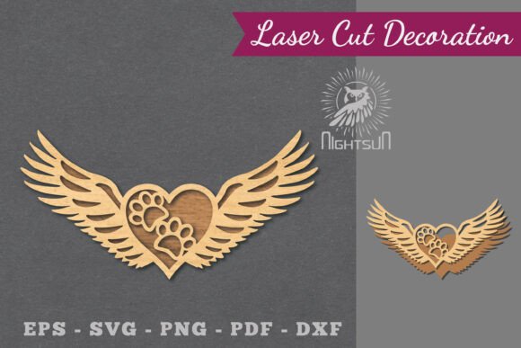 Download Paw Memorial Laser Cut Decoration SVG 1 - Premium Bundle
