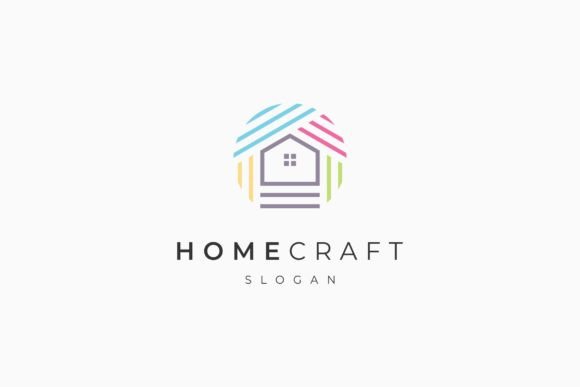 Download Home Craft House Striped Line Logo - Home craft Collection