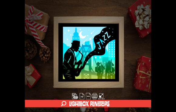 Download JAZZ 3p Paper Cut Light Box Template - Box template Collection