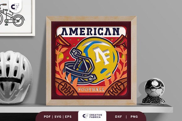 Download American Football Helmet 3D Paper Cut - Football helmet 3d paper cut Collection