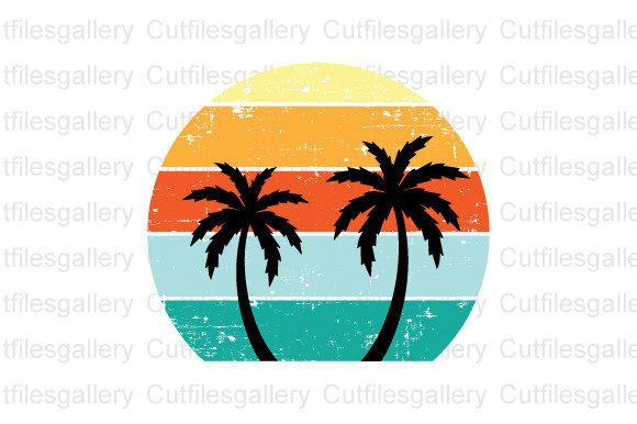 Download Palm Tree Sunset SVG, Palm Tree PNG - Premium Bundle
