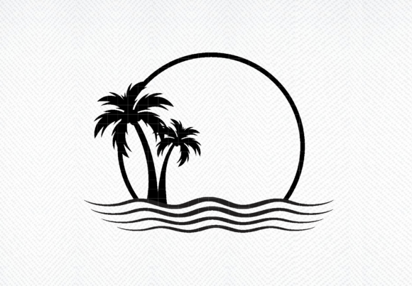Download Palm Tree Sunset Svg, Plalm Trees Svg, - Sunset svg Collection