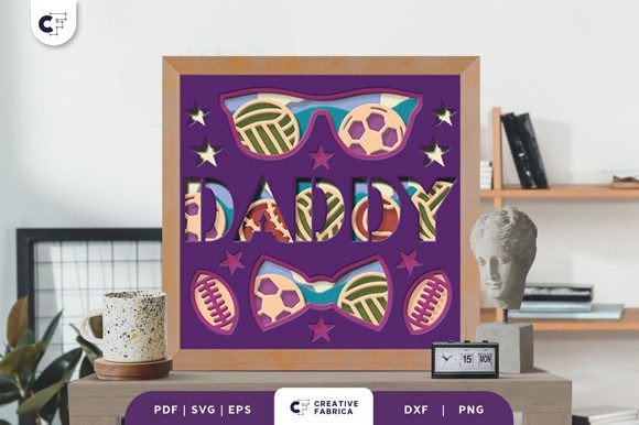 Download DADDY 3D Shadow Box Paper Cut - Premium Bundle